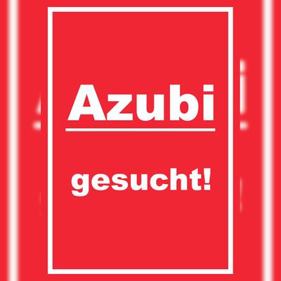 HB-Druck Azubi gesucht Schild mit Text Aushängeschild hochkant rot-weiss A2 (420x594mm)