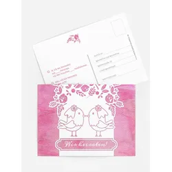 Antwortkarten Hochzeit selbst gestalten mit Spruch und Fotos im Onlinedesigner bei Meine-Kartenmanufaktur.de