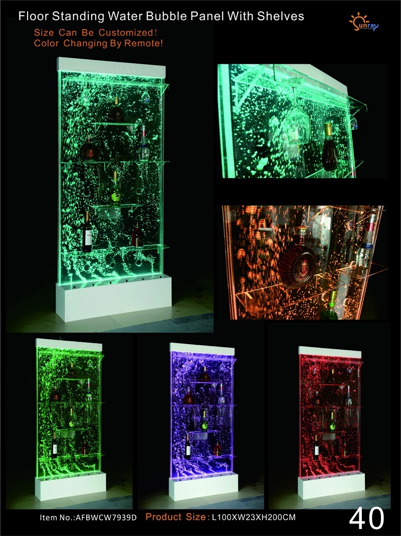 Led Bar Regal Schrank Wasserwand Säule Wände Waterwall Trennwand Wasserwände