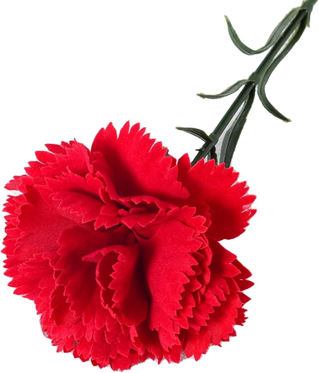 Realistisch Nep Carnatie Boeket Multicolor - Kunstbloemen Decoratie - Hoogte: 54 cm