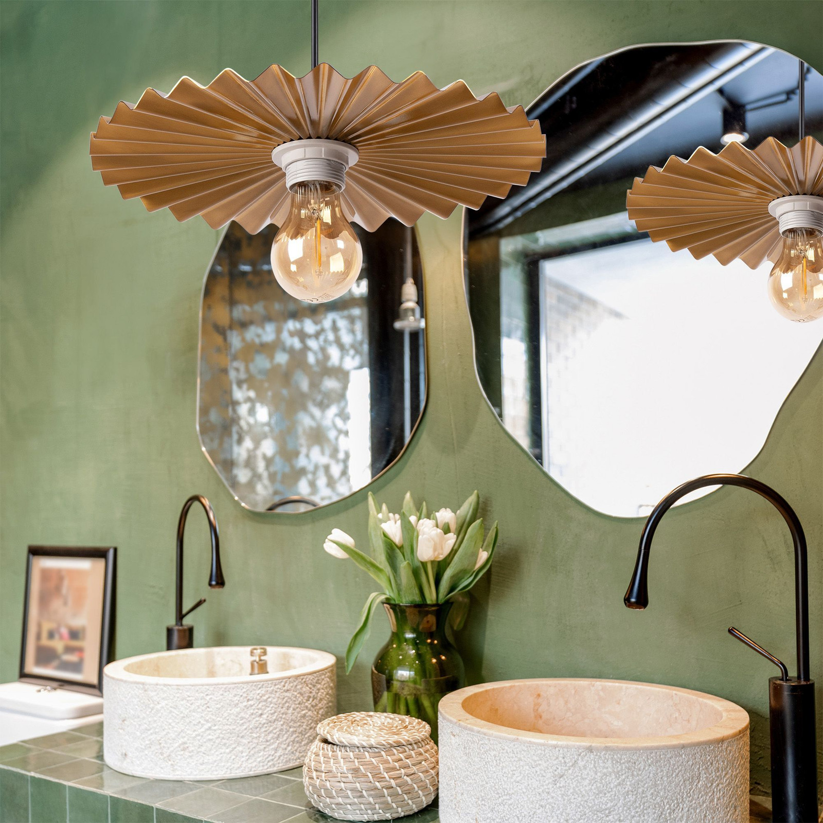 Toolight wandlamp APP1356-1W Old Gold 30 cm