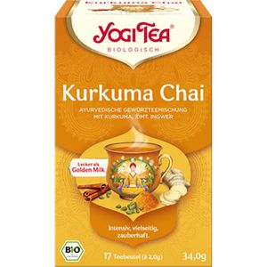 YogiTea Tee Kurkuma Chai, BIO, Chai-Tee, 34 g, 17 Beutel