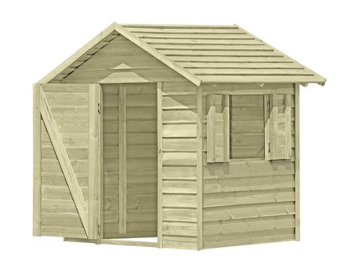 Oecoplan Kinderspielhaus Olivia aus Kiefernholz 156 × 149 × 149 cm