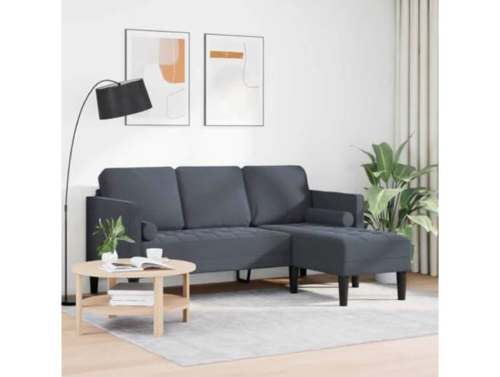 KTHLBRH Modulares Sofa-Set, dunkelgrau mit Kissen Elegantes Design, Polyester, geeignet für moderne Wohnzimmer