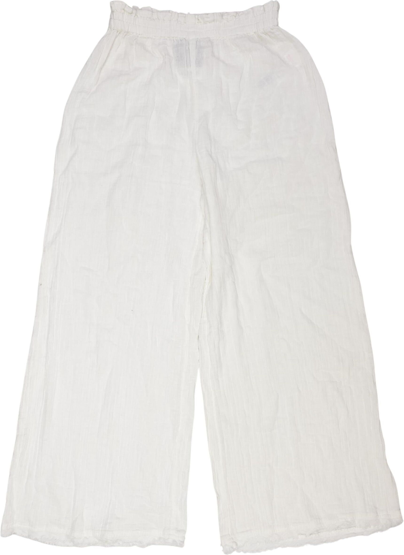 Urban Outfitters Damen Stoffhose, Weiß, Gr. XS, Baumwolle - Second Hand