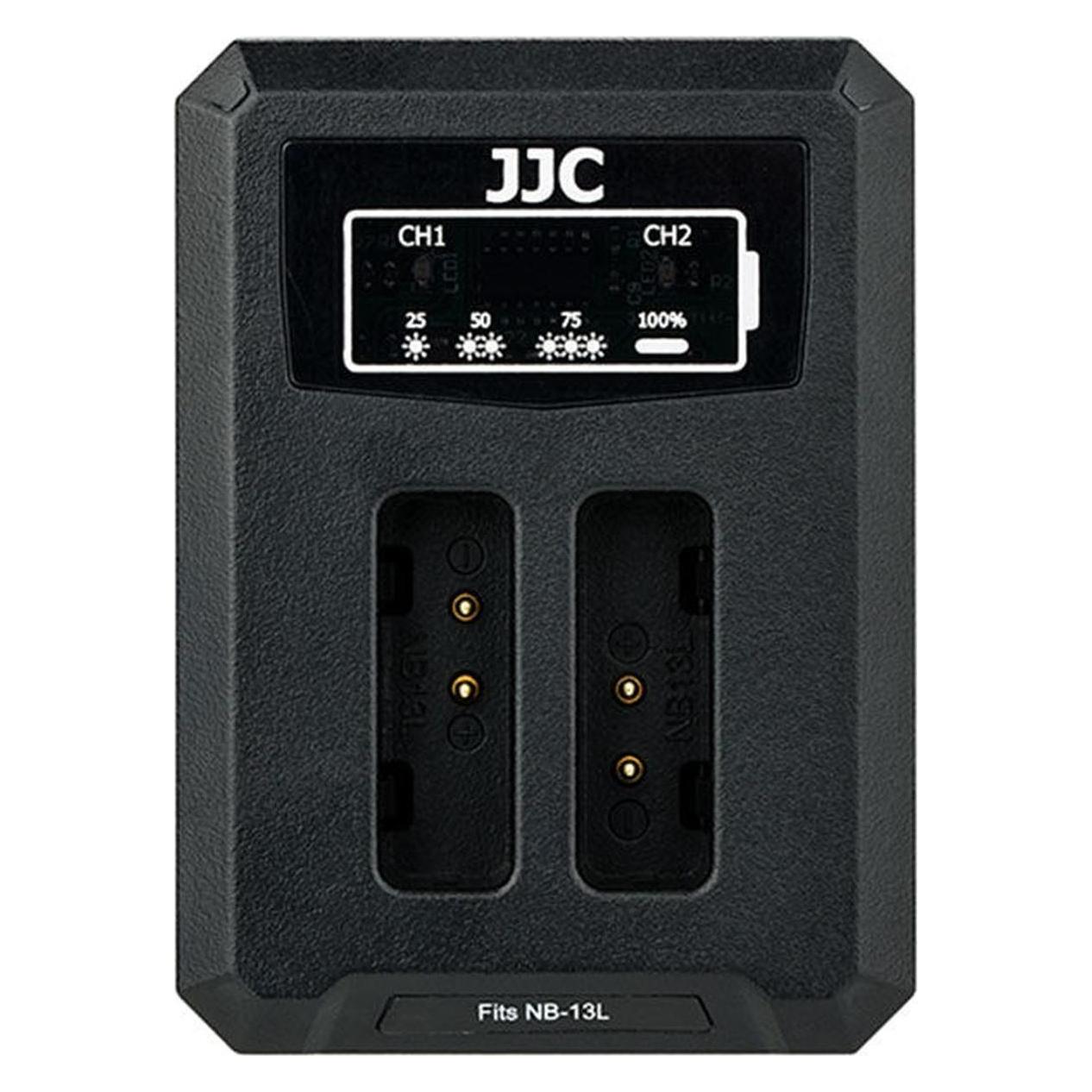 JJC Canon DCH NB13L USB Dual BatteryCharger (voor Canon NB 13L) (Kamera Akku Ladegerät) (DCH-NB13L)