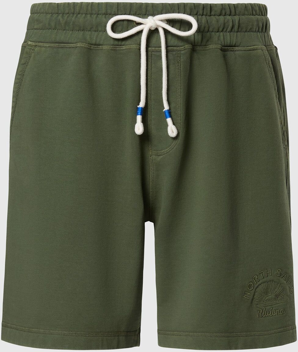 North Sails Sweatshorts mit Print am Bein Deep green S