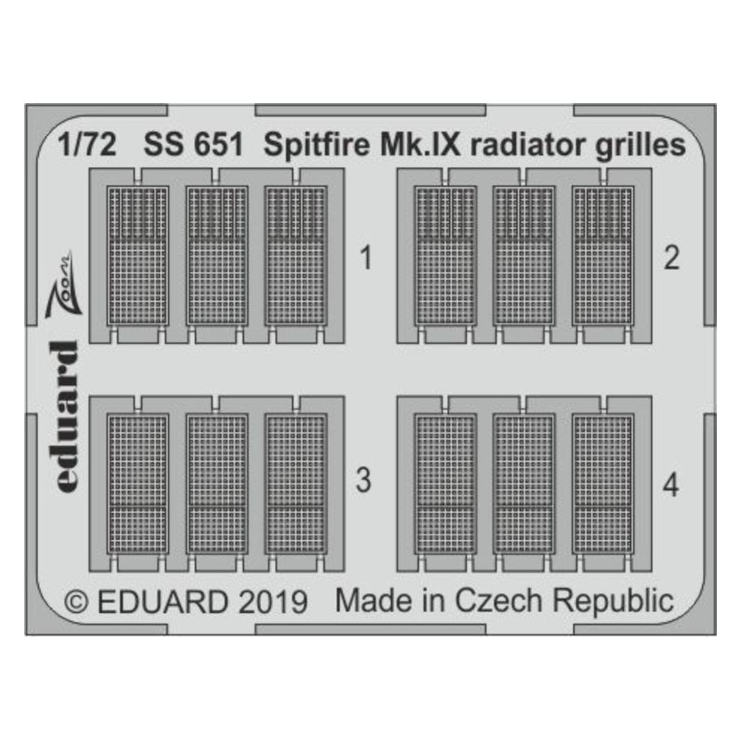 Eduard Spitfire Mk.IX radiator grilles f. (SS651)