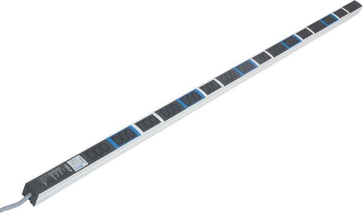 Vertiv Knürr DI-STRIP Basismodel 1U PDU met 7 AC-aansluitingen, 230 V, 16 A, Wit