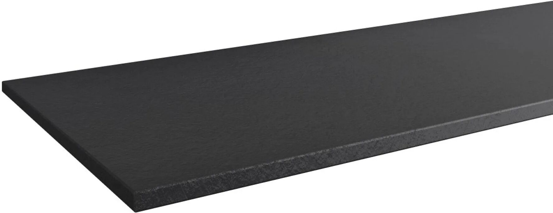 FACKELMANN OXFORD Waschtischplatte 60,6 cm breit, Schwarz, Schieferstruktur