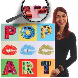 MCW, Bilder, Wandbild Pop Art + Autos (60 x 60 cm)