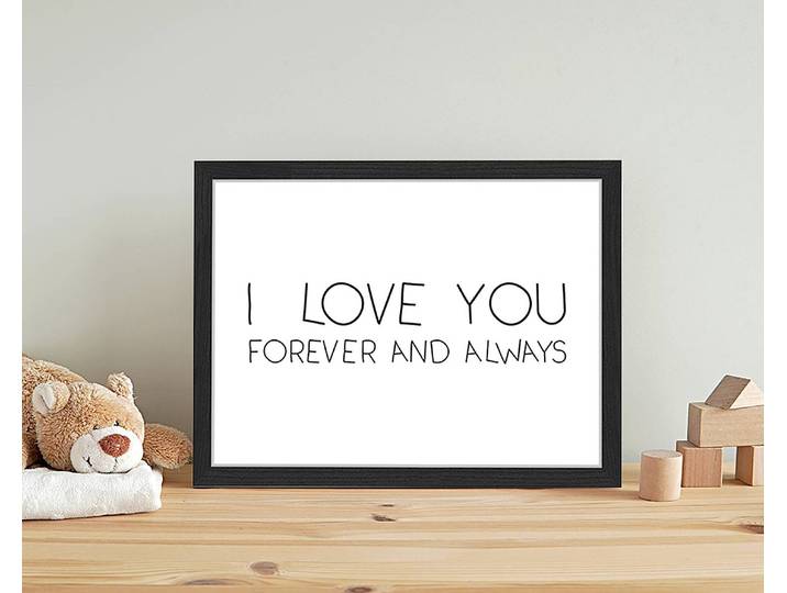 Tableau Déco I Love You Forever Always 33 x 43cm Multicolore