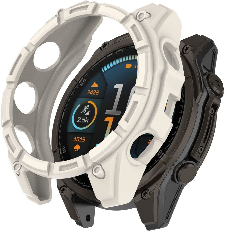 INCOVER Garmin Tactix 8 Solar (51mm) - Bumper Plastik Cover - Hvid