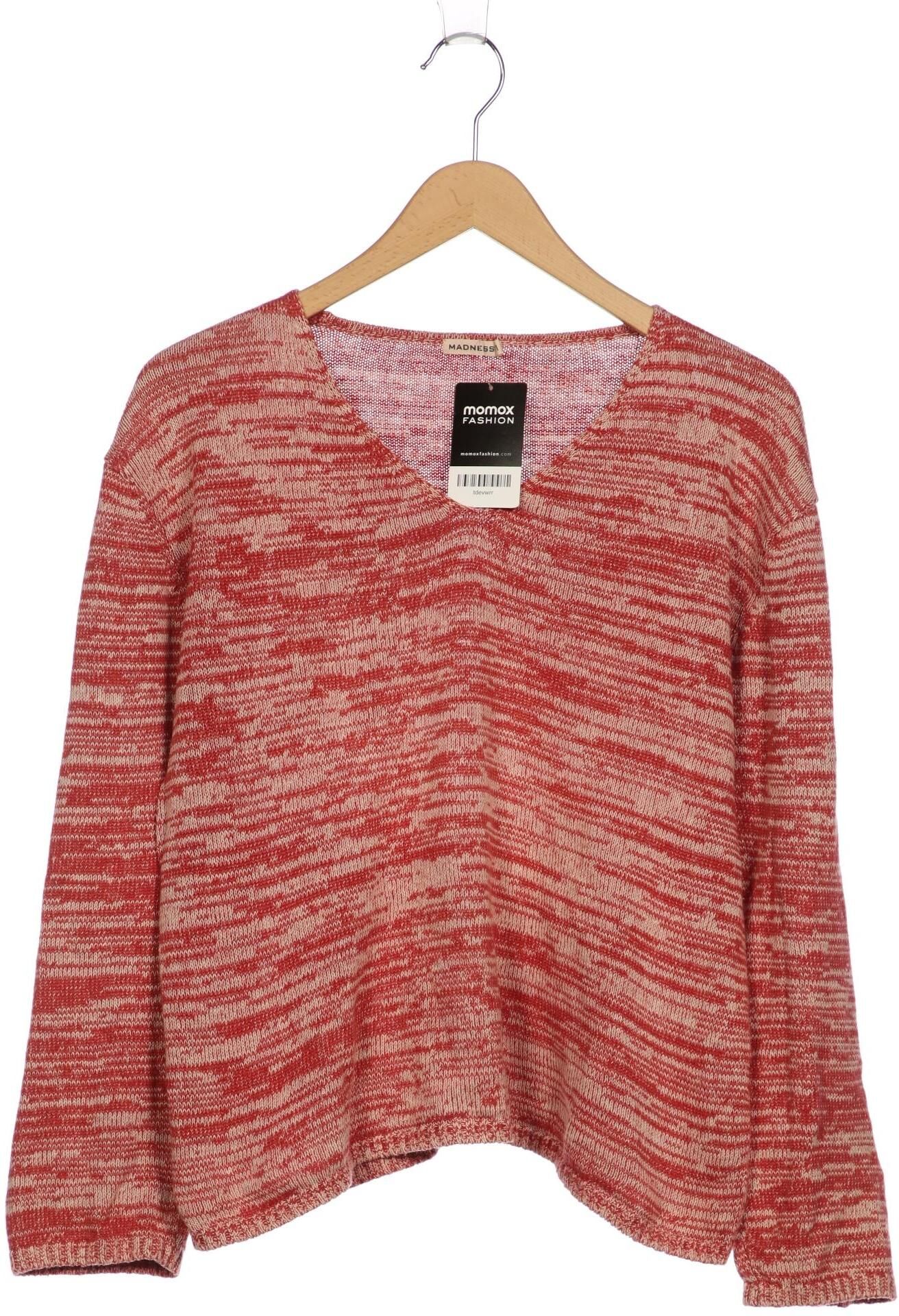 madness Damen Pullover, Rot, Gr. M, Hanf / Baumwolle - Second Hand