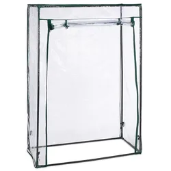 Relaxdays 3x Tomatengewächshaus mit PVC-Folie Dunkelgrün,Transparent