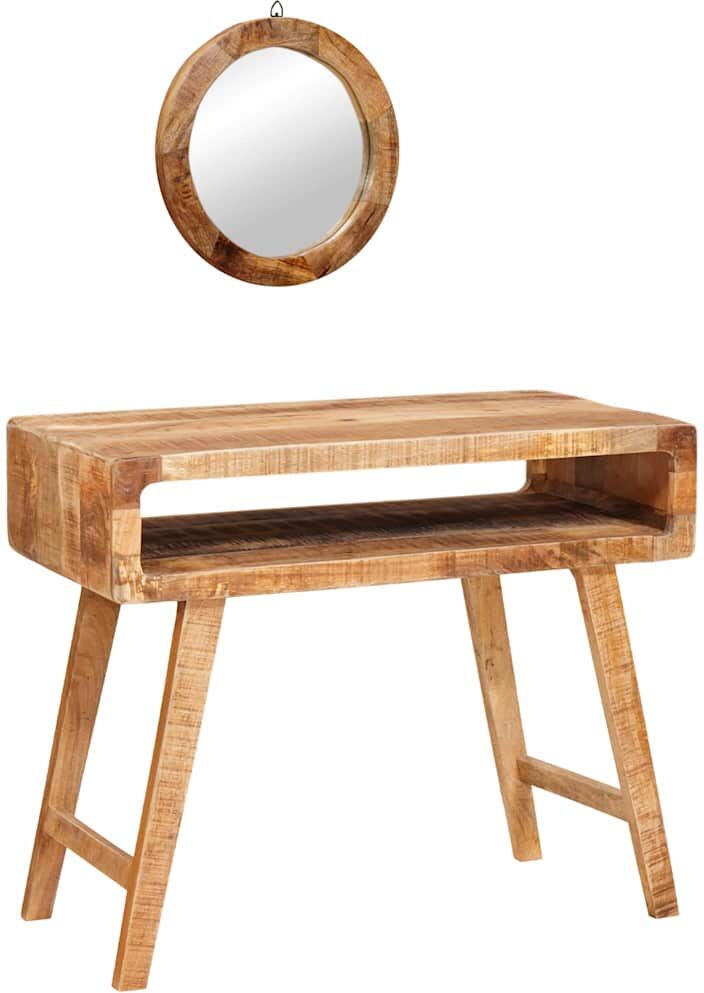 vidaXL Table de Toilette Marron 90 x 76 x 45 cm Bois de mangue massif