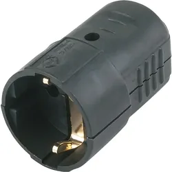 Schutzkontakt-Kupplung 2-polig - schwarz 16A - 250V REV