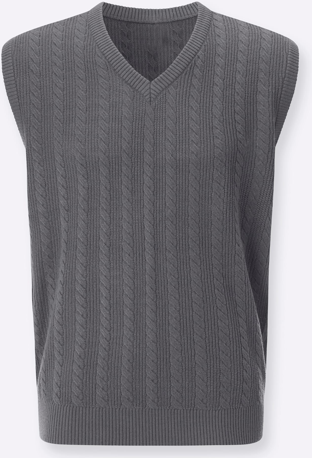 Pullunder CLASSIC "Pullunder", Herren, Gr. 52, grau (anthrazit), 100% Polyacryl, unifarben, Pullover Pullunder