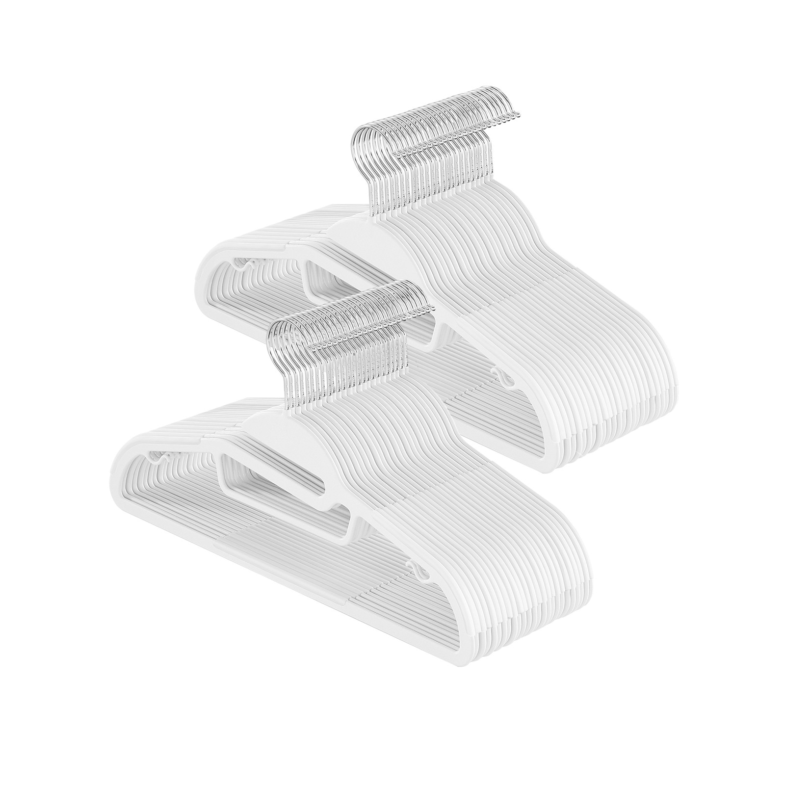 SONGMICS Kleiderbügel aus Kunststoff, 50er Set, Bügel mit Öffnung CRPB35041W05