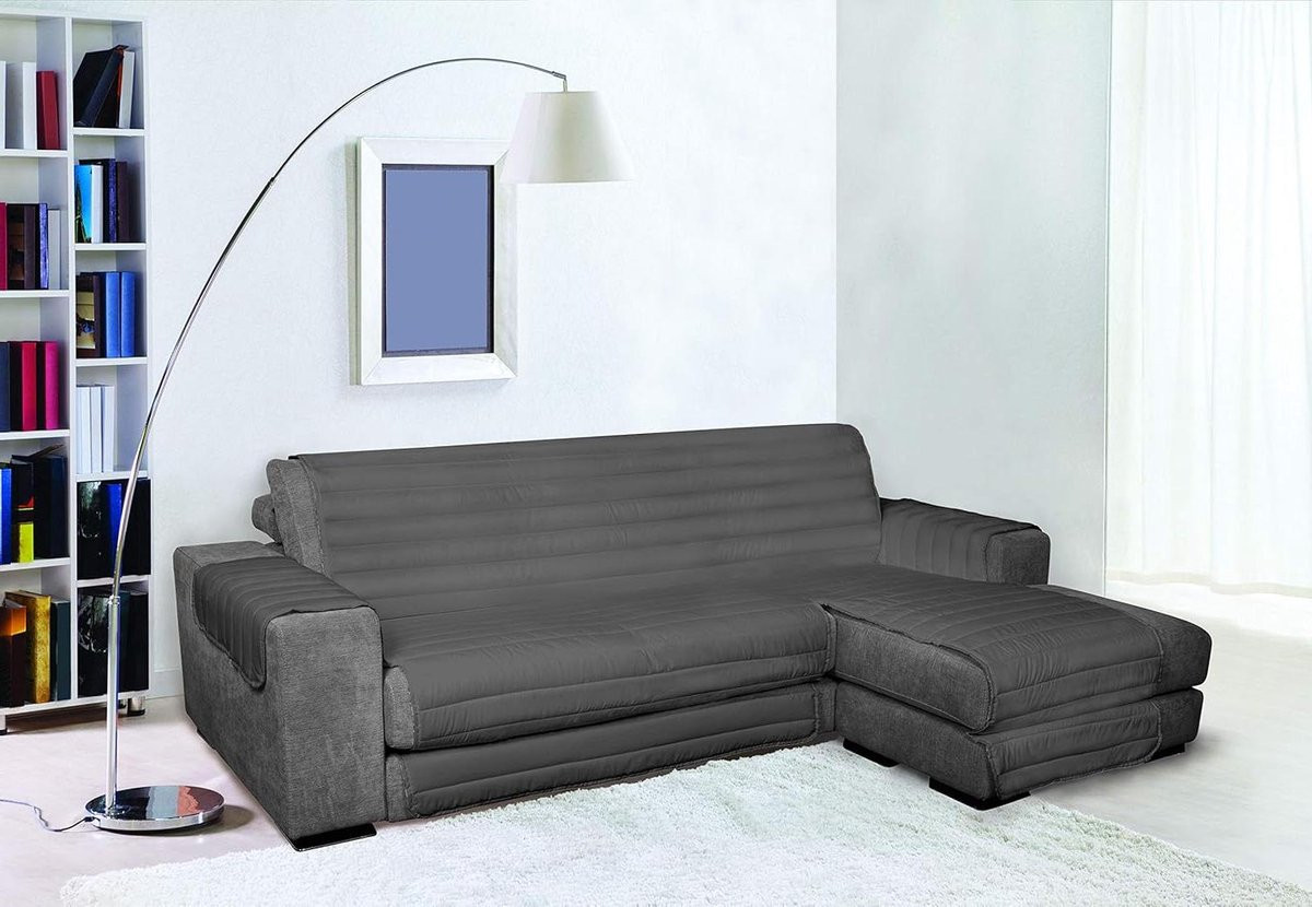Waterdichte en Doubleface Sofa Cover Donkergrijs - 240 cm