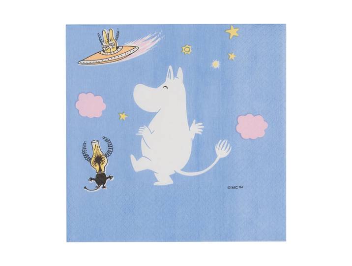 Moomin Arabia Mumin papieren servet Ruimteavontuur, 20-pack