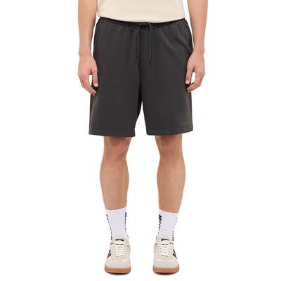 Shorts MUSTANG "Herren Style Trenton Shorts", Herren, Gr. L, schwarz (4088 schwarz), Sweatware, 100% Baumwolle, meliert, regular fit, Hosen Shorts