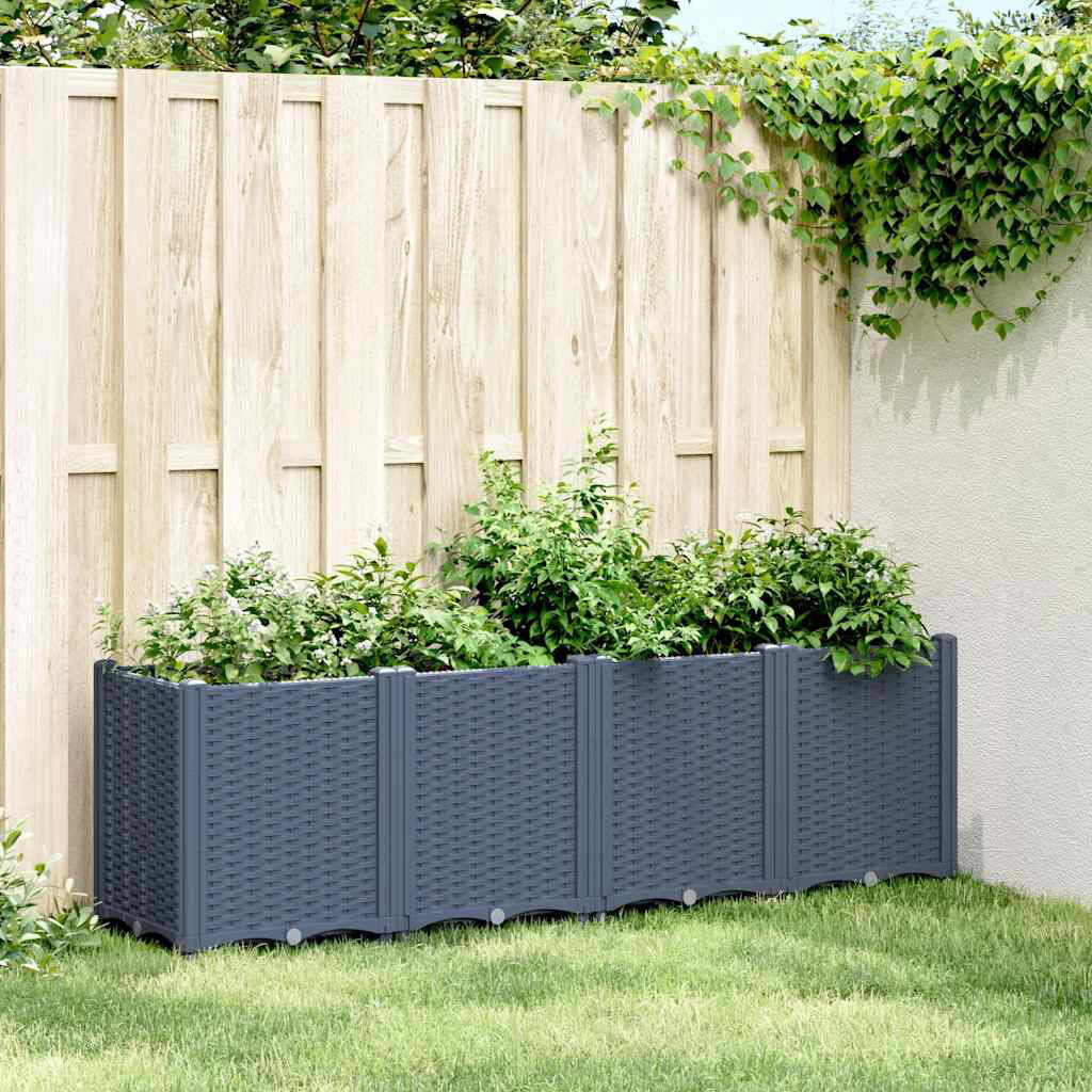 Brayden Studio Benilde Planter Box Blue Grey 53cm H X 40cm D