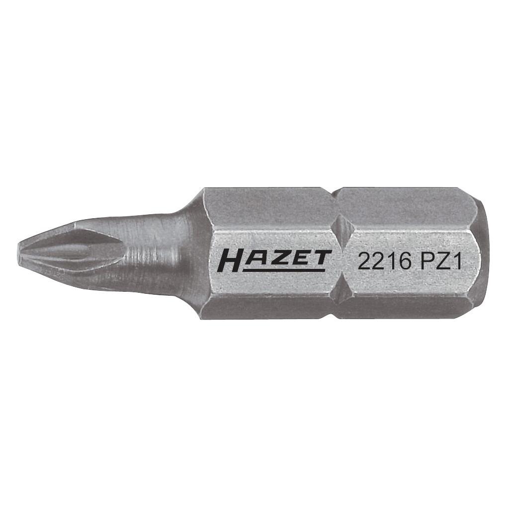 Hazet Bit 2216-PZ1 Sechskant6,3 (1/4 Zoll) Pozidriv Profil PZ PZ1 (Kreuz Pozidriv PZ) (2216-PZ1)