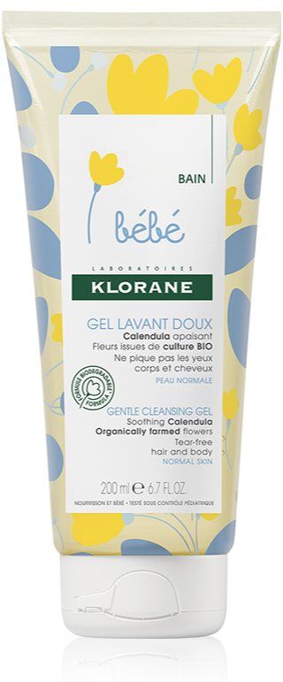 Klorane Bébé Calendula gel lavant doux pour bébé avec pompe doseuse 200 ml