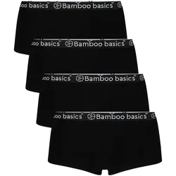Bamboo basics Damen Hipster IRIS, 4er Pack - Panty, atmungsaktiv, Single Jersey Schwarz / XL