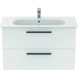 Ideal Standard i.life A Waschtisch-Paket, 1040x460x645mm, Griff Schwarz, K8746DU, Farbe: Weiß