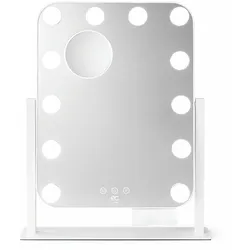Schminkspiegel SHINE 29,  rotierbarer Spiegel, LED, 29 × 38 cm, MI3W-D29, weiß