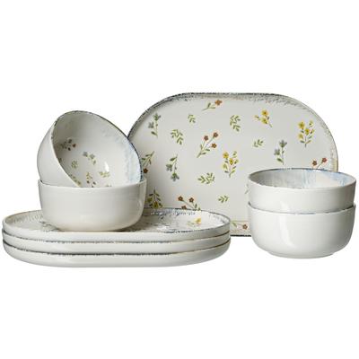 Frühstücks-Geschirrset RITZENHOFF & BREKER "Viola", bunt, 8, Steinzeug, Geschirr-Sets