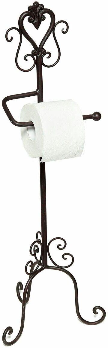 Toilettenpapierhalter OTTO HOME "Antik", schwarz, B:26cm H:78cm, Eisen, Toilettenpapierhalter, Toilettenpapierhalter, schwarz