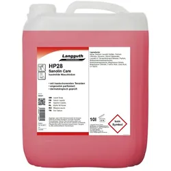Flüssigseife Langguth HP28 Sanolin Care rose 10 L extra milde Seifencreme für die Handreinigung