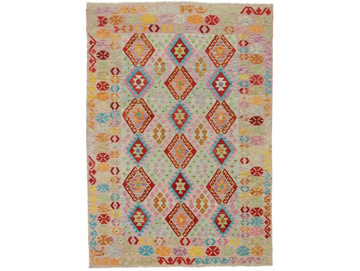 Kelim Afghan Heritage Teppich 203x285 Handgewebt Orientteppich Wolle