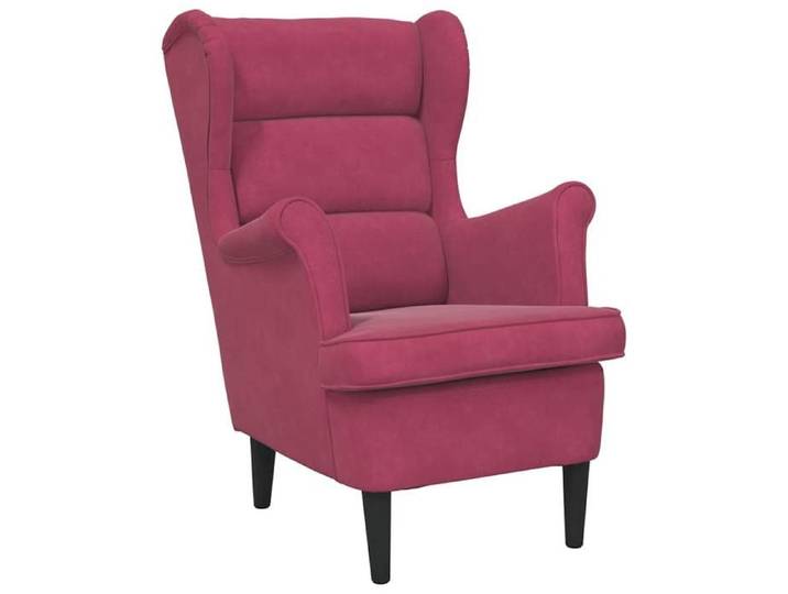 “Winter Sale TOP Fauteuil Chaise de relaxation Rouge - Fauteuil rouge bordeaux velours PRO42463