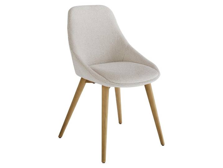 SIGNATURE - Chaise tapissée écrue ALBA