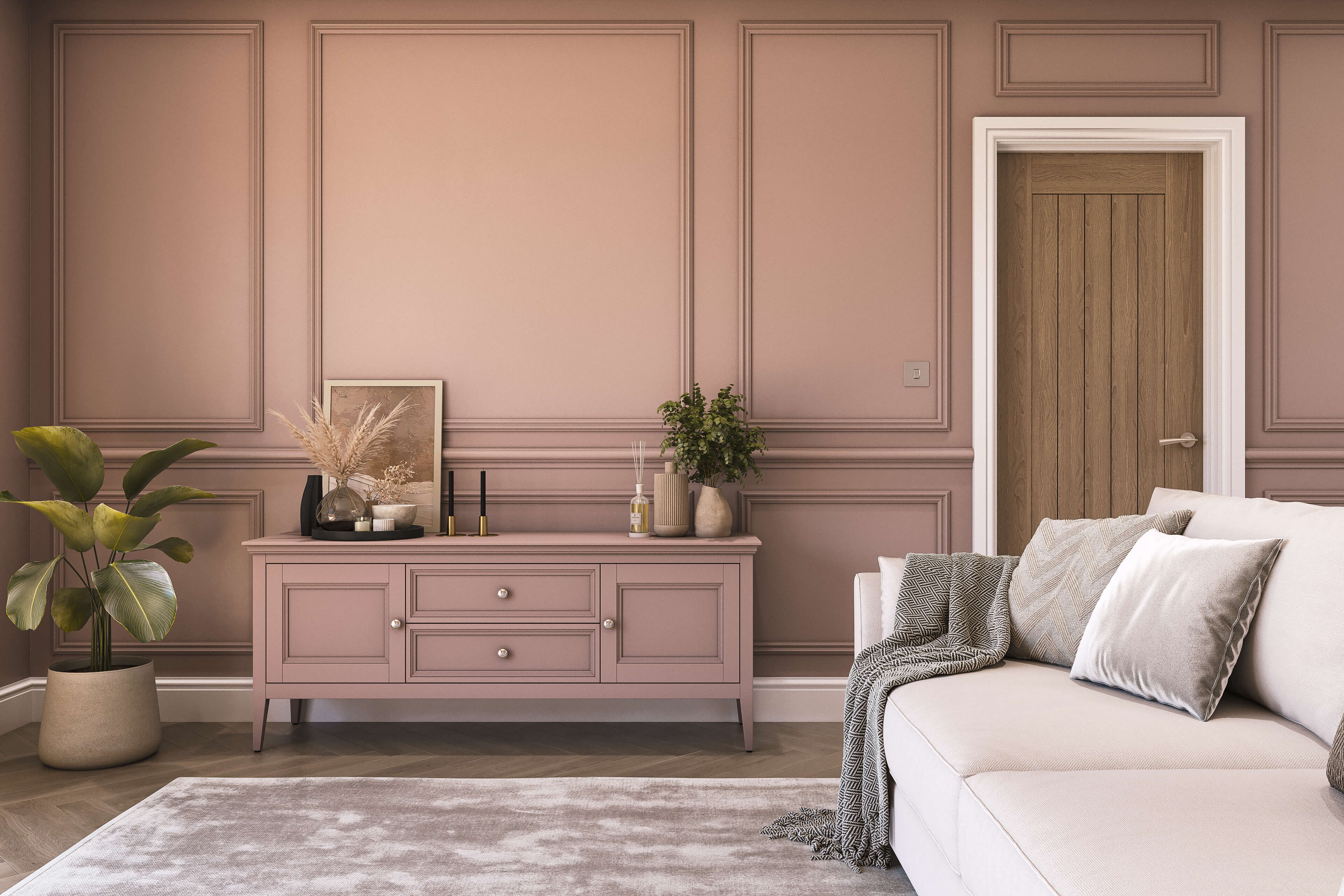 Hemway Peel and Stick Sample - Chalk Paint - Cinder Blush Pink