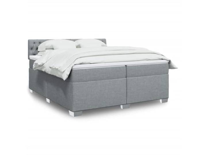 RJPLMFV Lattenrost mit Matratze, hellgrau, 200 x 200 cm, Polyestergewebe Individuelle Taschenfedern, abnehmbarer Bezug, waschbar, individuelle Unterstützung, atmungsaktives Design