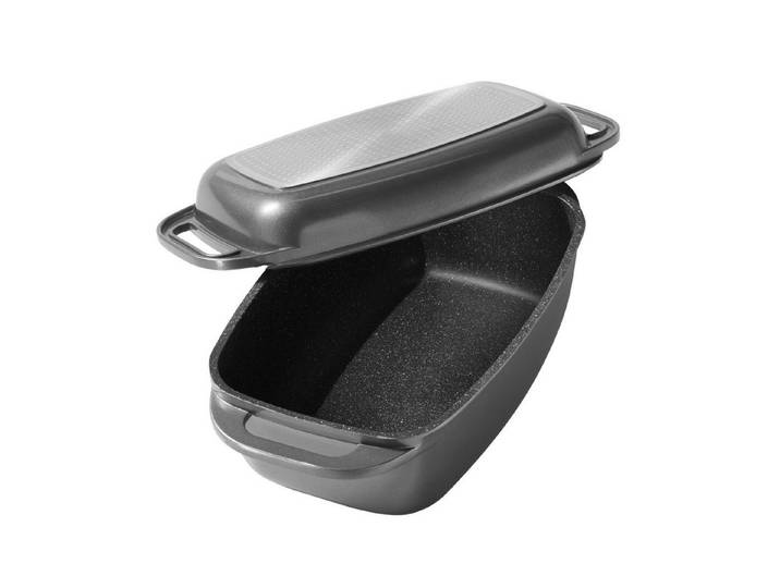 STONELINE Bräter, Aluminiumguss (2-tlg), Multifunktions-Bräter, induktionsgeeignet, Designed in Germany