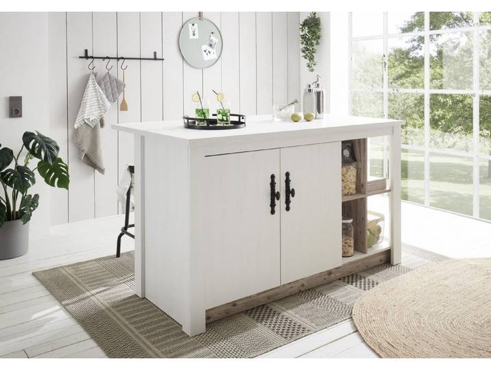 Beauty.Scouts Küche Küchentheke Kiruna Anderson white Pine Oslo Pine 161x92x90cm