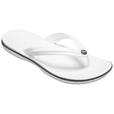 Zehentrenner CROCS "Crocband™ Flip", Damen, Gr. 42, Croslite™, weiß, Schuhe Zehentrenner, Badeschuh, Sommerschuh, Sandale mit Fußbett