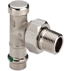 Viega, Rohrverbindungstechnik, Rücklaufverschaubung mit SC 2272.1 in R1/2 x 15 mm vernickelt, 326357 (Rohrverschraubung)