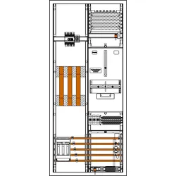 f-tronic 7198200 Wandlerschrank 3.HZ 100A, 3HZ821APZW100NORD,NH-Trenner, Wandlertrennklemme NS Nord