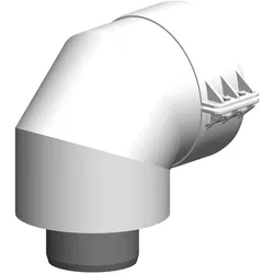 ATEC PolyTwin Bogen 87°, weiß konzentrisch, DN 60/100 / Nr.: 0516