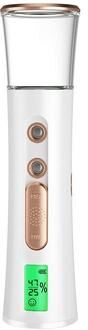 United Dual Nozzle Nano Facial Mist Sprayer With Skin Moisture Tester white Gold
