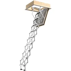 Dolle Feuerhemmende Bodentreppe REI 60 Vario 239-265cm Raumhöhe mit U-Wert 0,94W/m2 und Deckenöffnung 120x60cm