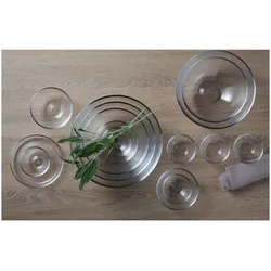6x Leonardo Cucina, Schüssel + Schale, Transparent