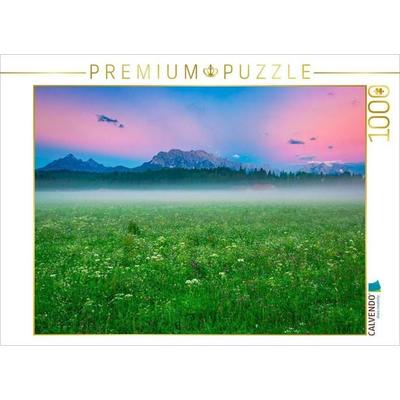 CALVENDO Puzzle Wettersteingebirge im Morgenlicht | 1000 Teile Lege-Größe 64x48cm Foto-Puzzle für glückliche Stunden